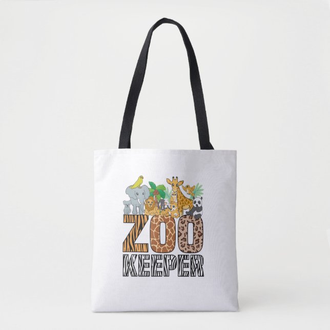Zookeeper Costume Zebra Vild Print African Animal Tygkasse (Framsida)