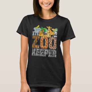 Zookeeper Costume Zebra Wild Print African Animal  T Shirt
