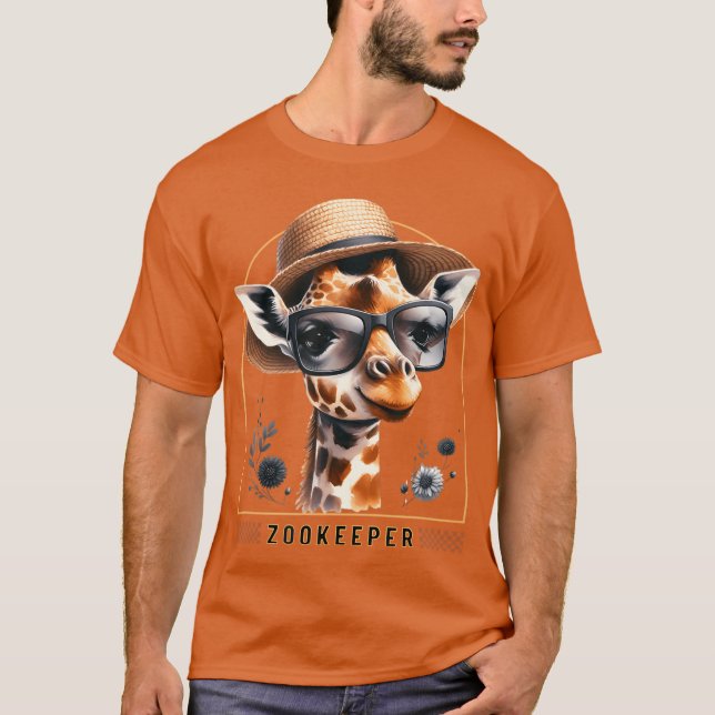 Zookeeper Giraffe Safari Zoo Keepeer - creative 1 T Shirt (Framsida)
