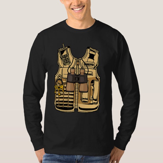 Zookeeper Halloween Costume Jungle Safari Wildlife T Shirt (Framsida)