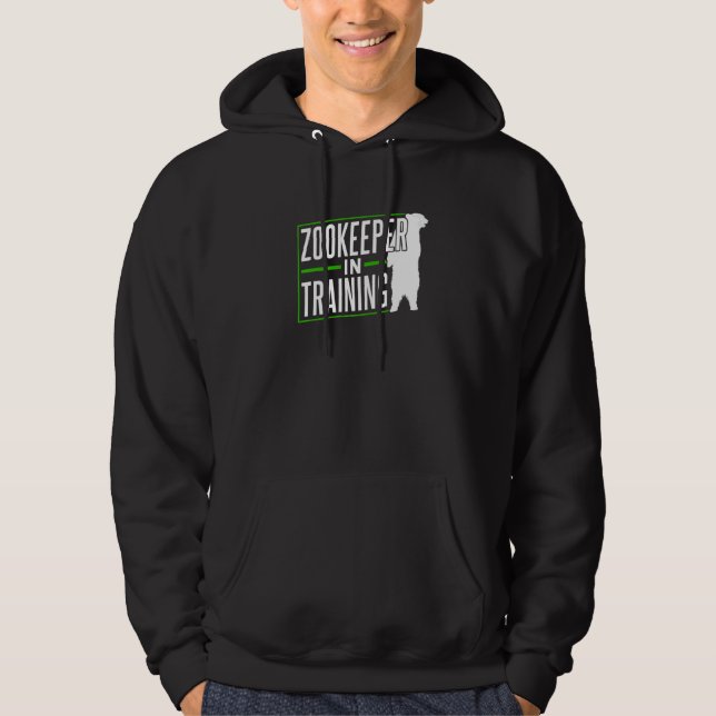 Zookeeper In Training Keeping Job Zookeepping Zoo  Hoodie (Framsida)