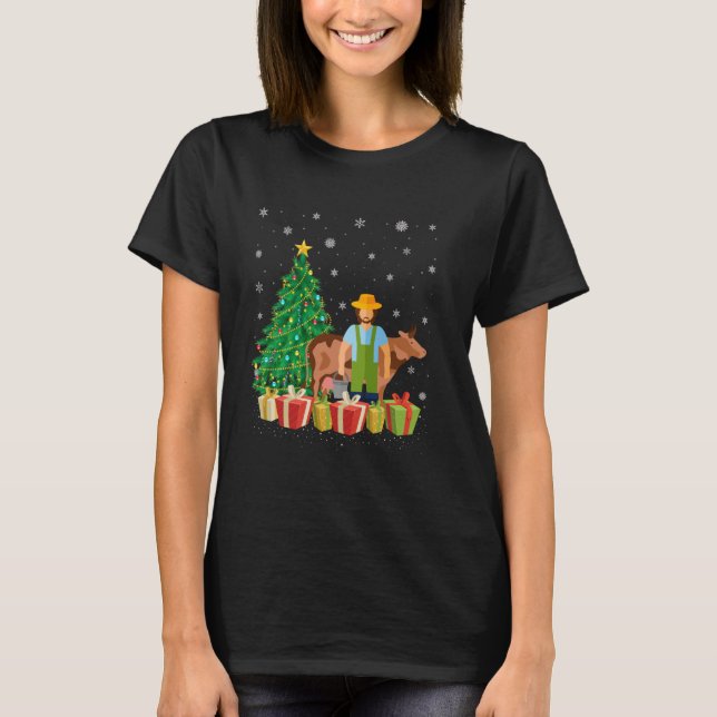 Zookeeper Julafton Träd Lighting Santa Hat Zookeep T Shirt (Framsida)