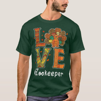 Zookeeper Kärlek Thanksgiving Leopard Turkiet höst T Shirt