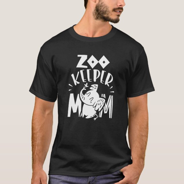 Zookeeper Mom Job Zoo Keeper Zookeepping Keeping T Shirt (Framsida)
