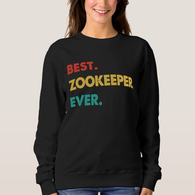 Zookeeper Retro Best Zookeeper Ever T Shirt (Framsida)