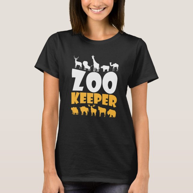 Zookeeper Safari Animal Wildlife Zoologists Savann T Shirt (Framsida)