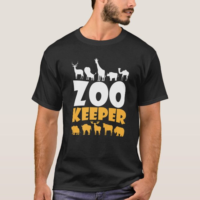 Zookeeper Safari Animal Wildlife Zoologists Savann T Shirt (Framsida)
