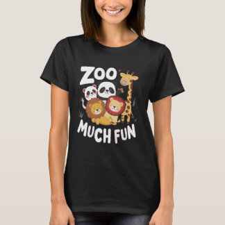 Zookeeper Safari Zoo Mycket Roligt Animals Panda L T Shirt