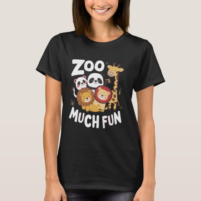 Zookeeper Safari Zoo Mycket Roligt Animals Panda L T Shirt (Framsida)