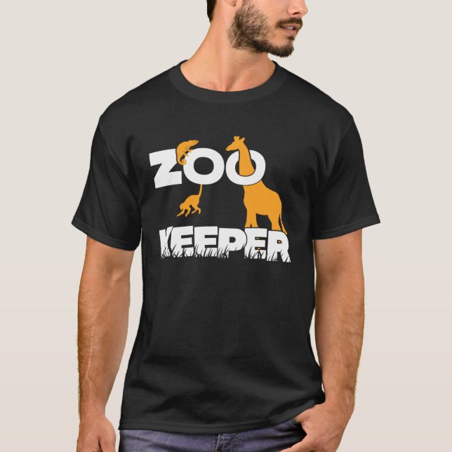 Zookeeper Zoo Animal T Shirt (Framsida)