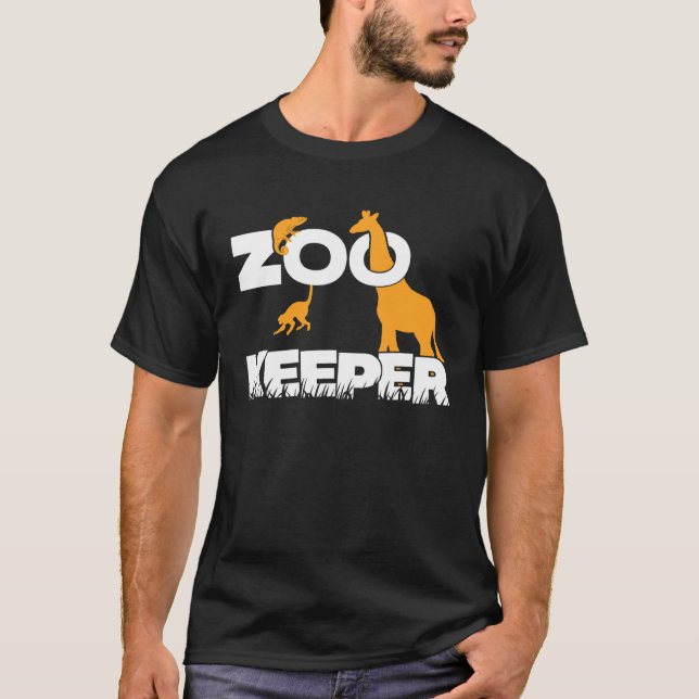 Zookeeper Zoo Animal T Shirt (Framsida)