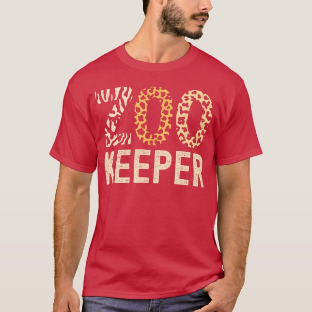Zookeeper Zoo Animals Safari Zoo Keeper - design 1 T Shirt (Framsida)