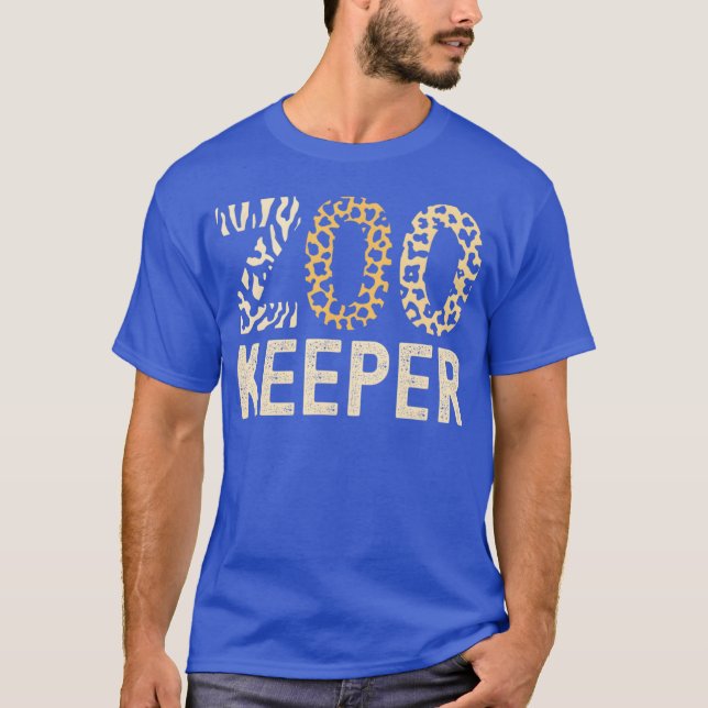 Zookeeper Zoo Animals Safari Zoo Keeper - print 1 T Shirt (Framsida)