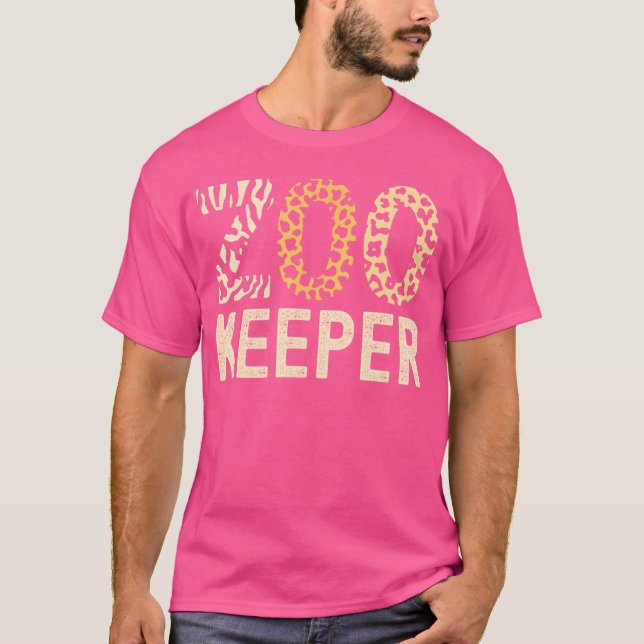 Zookeeper Zoo Animals Safari Zoo Keeper - print T Shirt (Framsida)