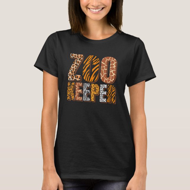 Zookeeper Zoo Keeper Zoolog T Shirt (Framsida)