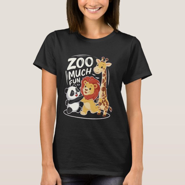 Zookeeper Zoo Mycket Roligt Animals Safari Panda L T Shirt (Framsida)