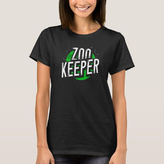 Zookeeper Zookeepping Keeping Zoo Keeper Job T Shirt (Framsida)