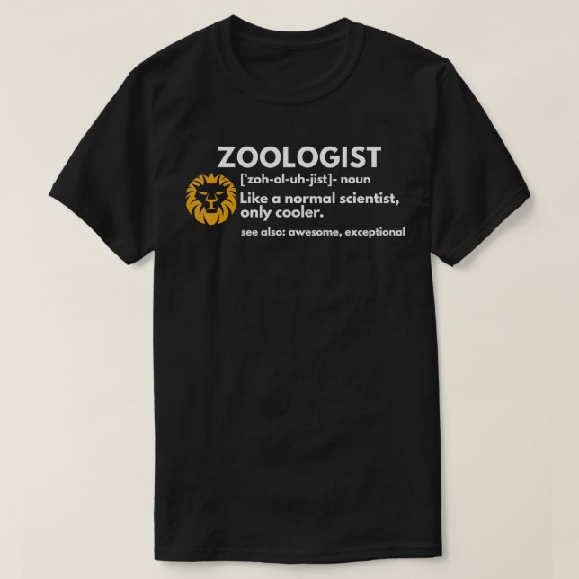 Zoolog Definition Funny Zoology Science Gift T Shirt (Design framsida)