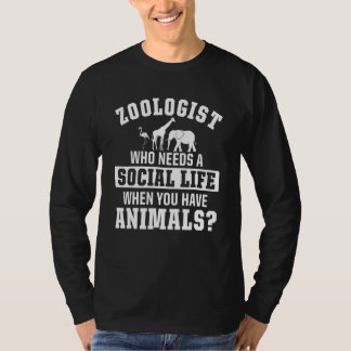 Zoolog Djurparksvård Djurpark Vilda djur Natur Zoo T Shirt