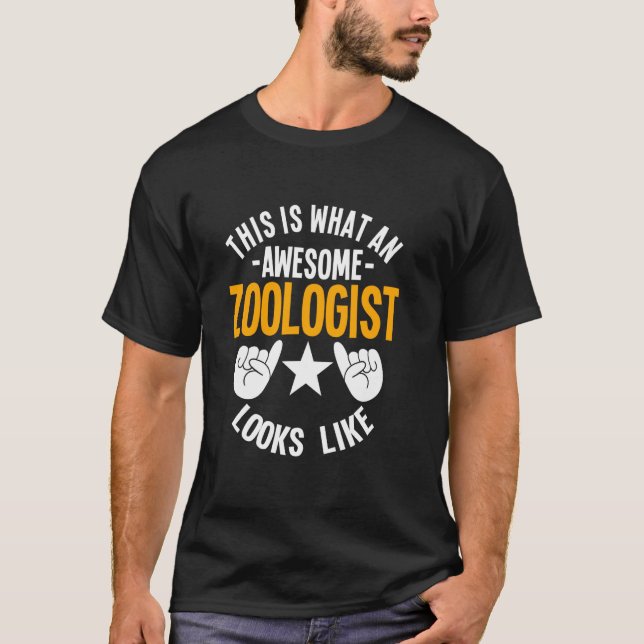 Zoolog Fantastisk Scientist Animal Lover Biolog T Shirt (Framsida)