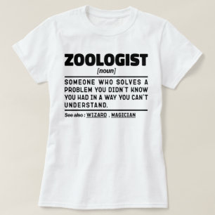 Zoolog Noun Deffinition Animal Care Scientist T Shirt