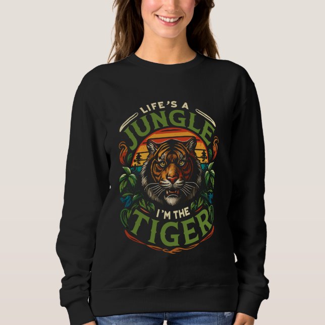 Zoolog Tiger Wildlife T Shirt (Framsida)