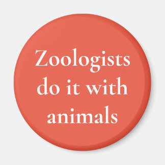 Zoologer gör det med djur magnet
