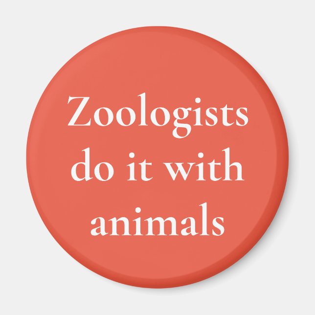 Zoologer gör det med djur magnet (Framsidan)