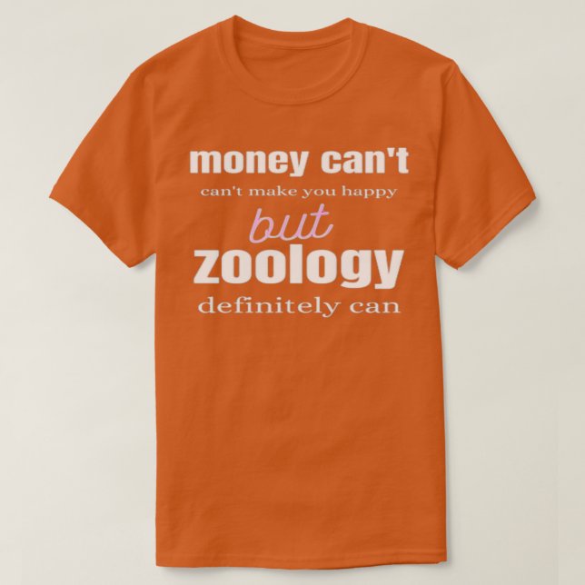 Zoologi gör dig till lycklig-slynt för Animal Kärl T Shirt (Design framsida)