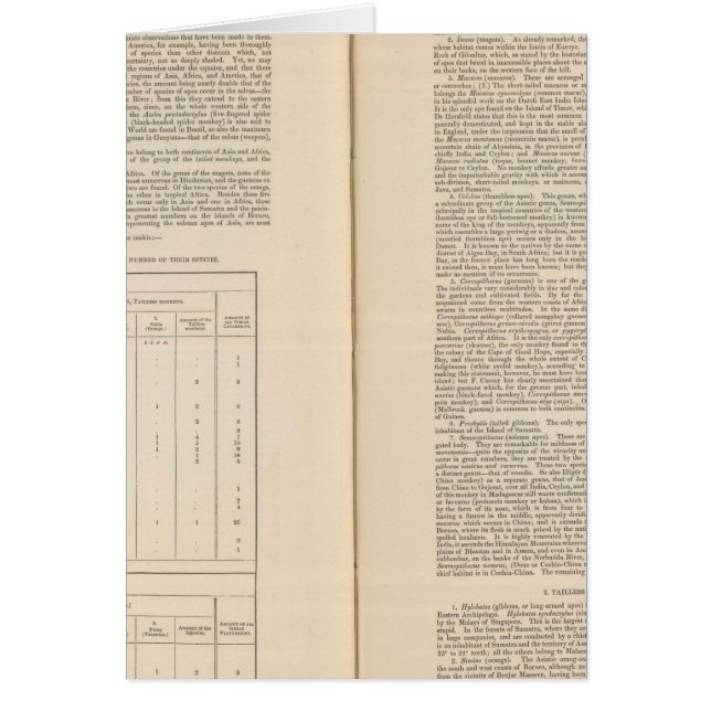 Zoologisk geografi fortsatte hälsningskort (Framsidan)