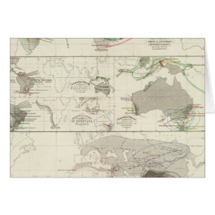 Zoologisk geografi hälsningskort