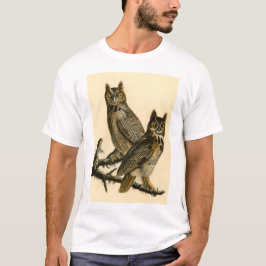Zoologisk Illustration av Underbar hornerad Uggla- T Shirt