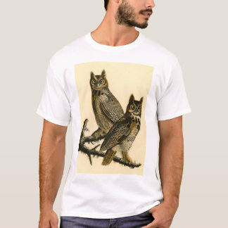 Zoologisk Illustration av Underbar hornerad Uggla- T Shirt
