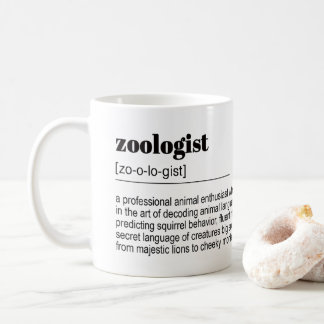 Zoologist-definition, lexikon, Poster, citat Kaffemugg