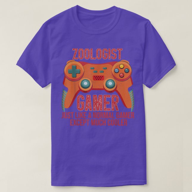 Zoologist Gamer Video Game Controller för Zoologis T Shirt (Design framsida)