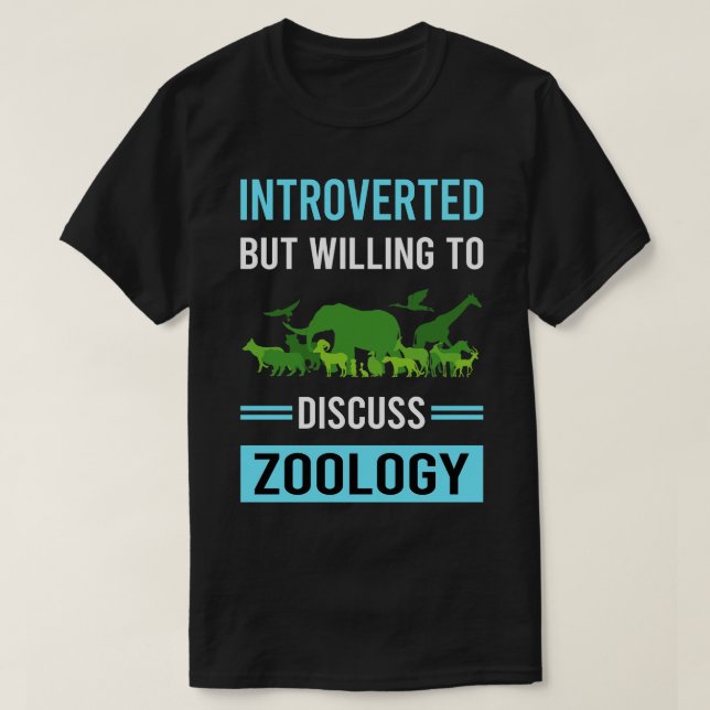 Zoologist med introducerad zoologi t shirt (Design framsida)