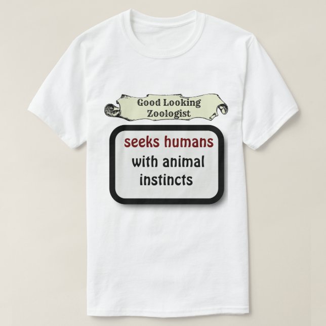 Zoology Funny Sarcastic och Humorist Typography T Shirt (Design framsida)