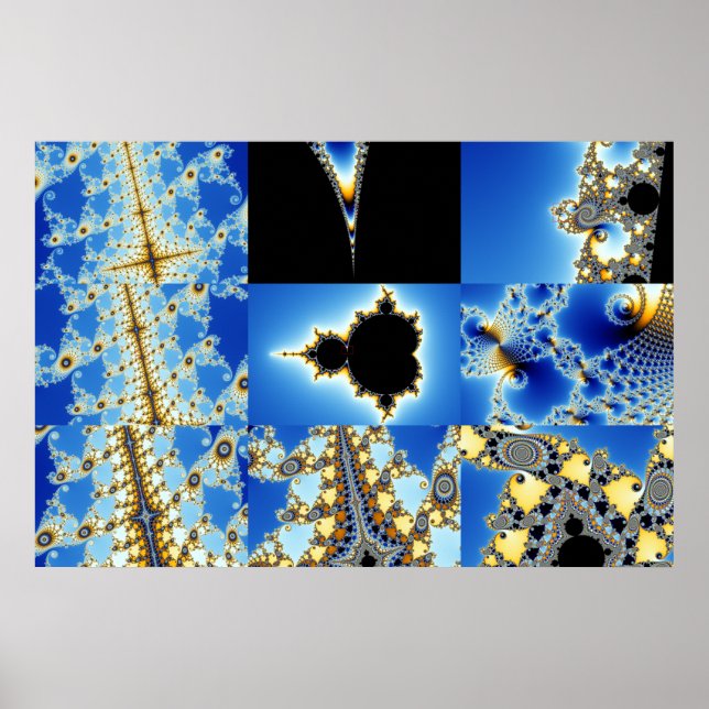 Zoom03 Sammansatt 8 +Boxes Blue Poster (Framsidan)