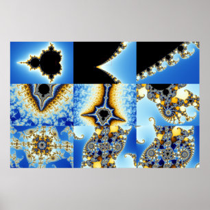 Zoom04 Sammansatt 8 +Boxes Blue Poster