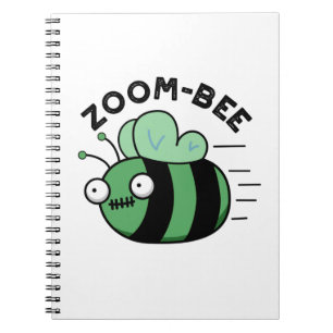 Zoom-bee Funny Halloween Zombie Bee Pun Anteckningsbok