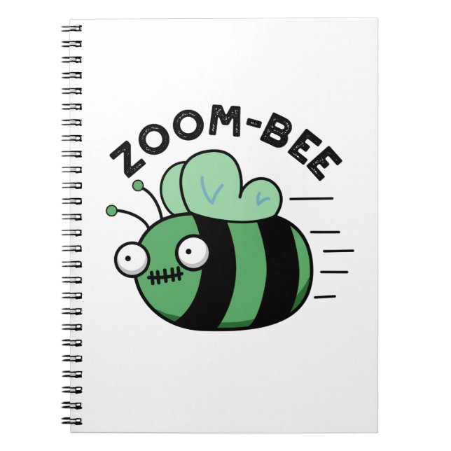 Zoom-bee Funny Halloween Zombie Bee Pun Anteckningsbok (Framsidan)