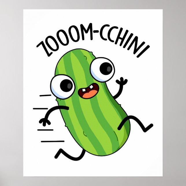 Zoom-cchini Funny Zucchini Pun Poster (Framsidan)