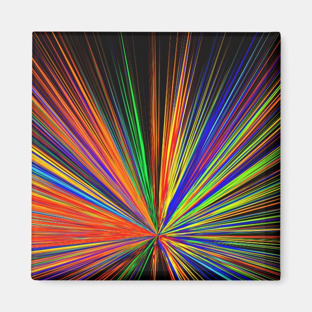 Zoom Färg Boom Rainbow Multifärgad Magnet (Framsidan)