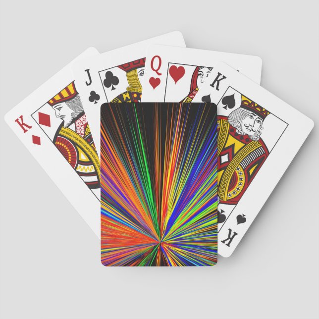 Zoom Färg Boom Regnbåge Multicolor Casinokort (Baksidan)