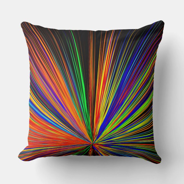 Zoom Färg Boom Regnbåge Multicolor Kudde (Framsida)
