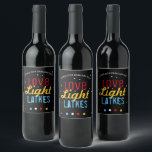 Zoom Hanukkah Party Kärlek Light Latkes Funny Quot Vinflaska Etikett<br><div class="desc">Att ha en ZOOM Hanukkah/Chanukah party i år? Få in alla i Helgdag med anpassningsbar vin-etiketter! Den här Kärlek Light Latkes Black Hanukkah Funny Quote-designen kommer att göra din familj Hanukah Party personligen ljusare och särskilt om det är online! Beställ en för varje deltagare. Den här färgstarka, humoristiska ordspråket verkligen...</div>