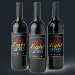 Zoom Hanukkah Party Kärlek Light Latkes Funny Quot Vinflaska Etikett<br><div class="desc">Att ha en ZOOM Hanukkah/Chanukah party i år? Få in alla i Helgdag med anpassningsbar vin-etiketter! Den här Kärlek Light Latkes Black Hanukkah Funny Quote-designen kommer att göra din familj Hanukah Party personligen ljusare och särskilt om det är online! Beställ en för varje deltagare. Den här färgstarka, humoristiska ordspråket verkligen...</div>