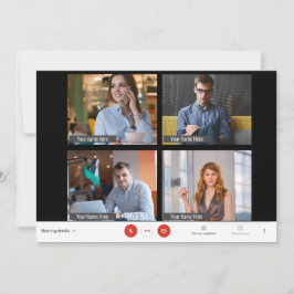 Zoom Meeting-julfotopapport för funktionellt Helgd Julkort