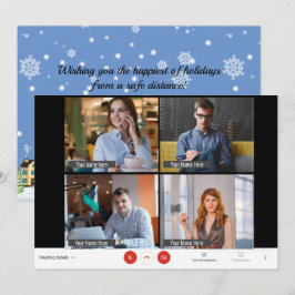 Zoom Meeting-julfotopapport för funktionellt Helgd Julkort
