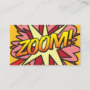 ZOOM Roligt Retro Tecknad Bok Visitkort